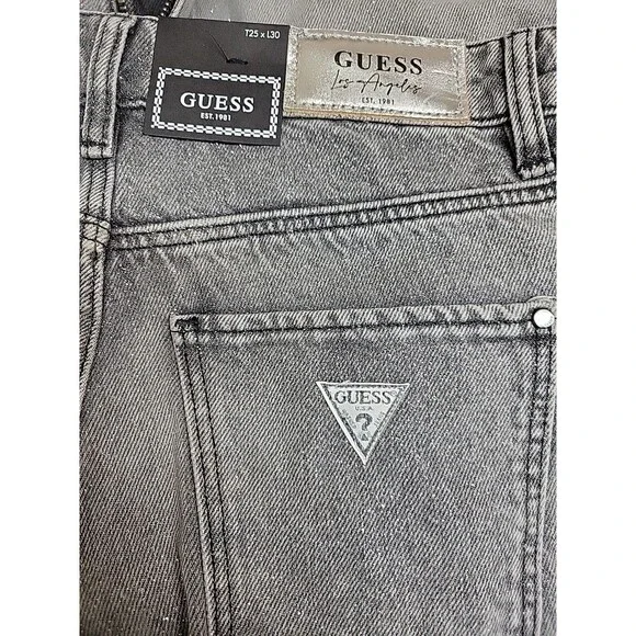 Guess Women's Mid-Rise Sexy Palazzo Shimmer Gray Jeans 25W x 30L - NEW - Picture 7 of 12